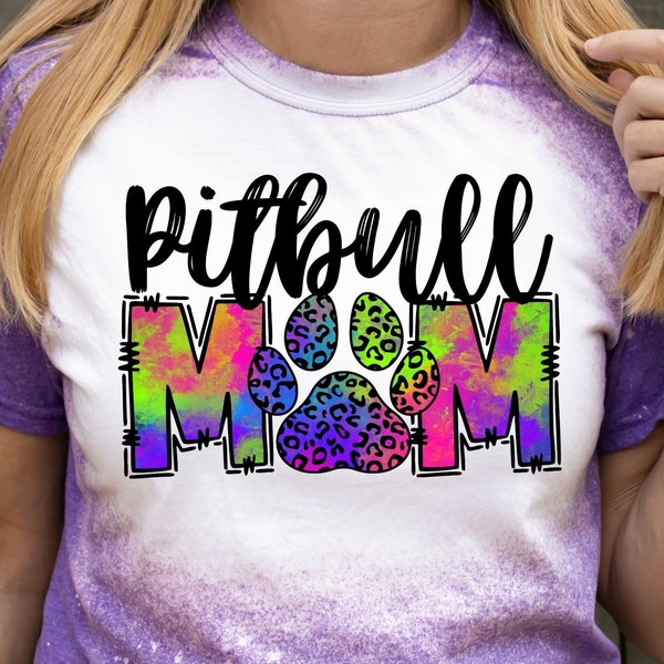 Neon Pitbull Mom Png, Pitbull png, pitbull design, pitbull mom design, pitbull digital neon dog mom png, don't bully my breed png