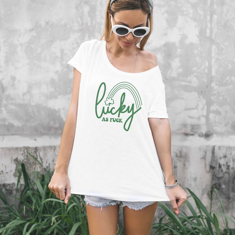 Lucky AF PNG St. Patricks Day PNG Luck of the Irish Lucky Etsy