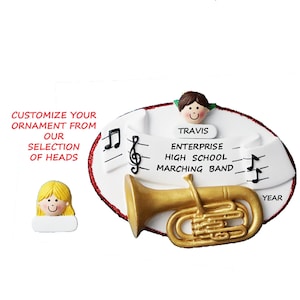Personalized Tuba Player Christmas Ornament - Tuba Player Christmas Ornament - Tuba Band Member Personalized Christmas Ornament
