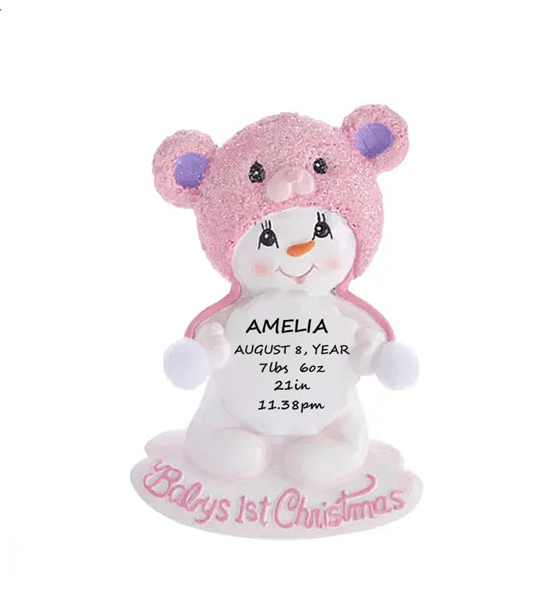 Personalized Baby Girls 1st Christmas Ornament - Baby Boys 1st ...