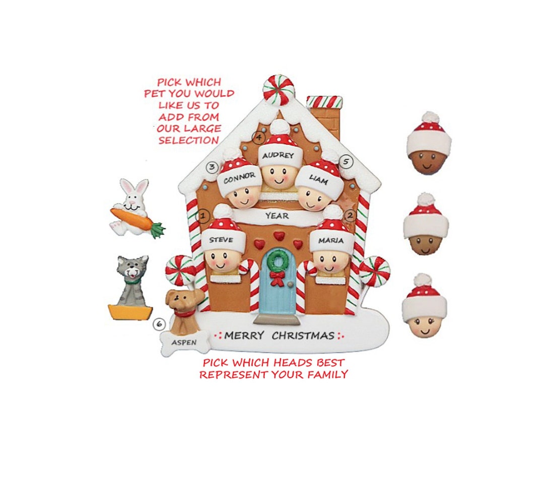 Cartoon Family And Pet Gingerbread Cookies - Personalized 2-Layered Wo – Wander Prints