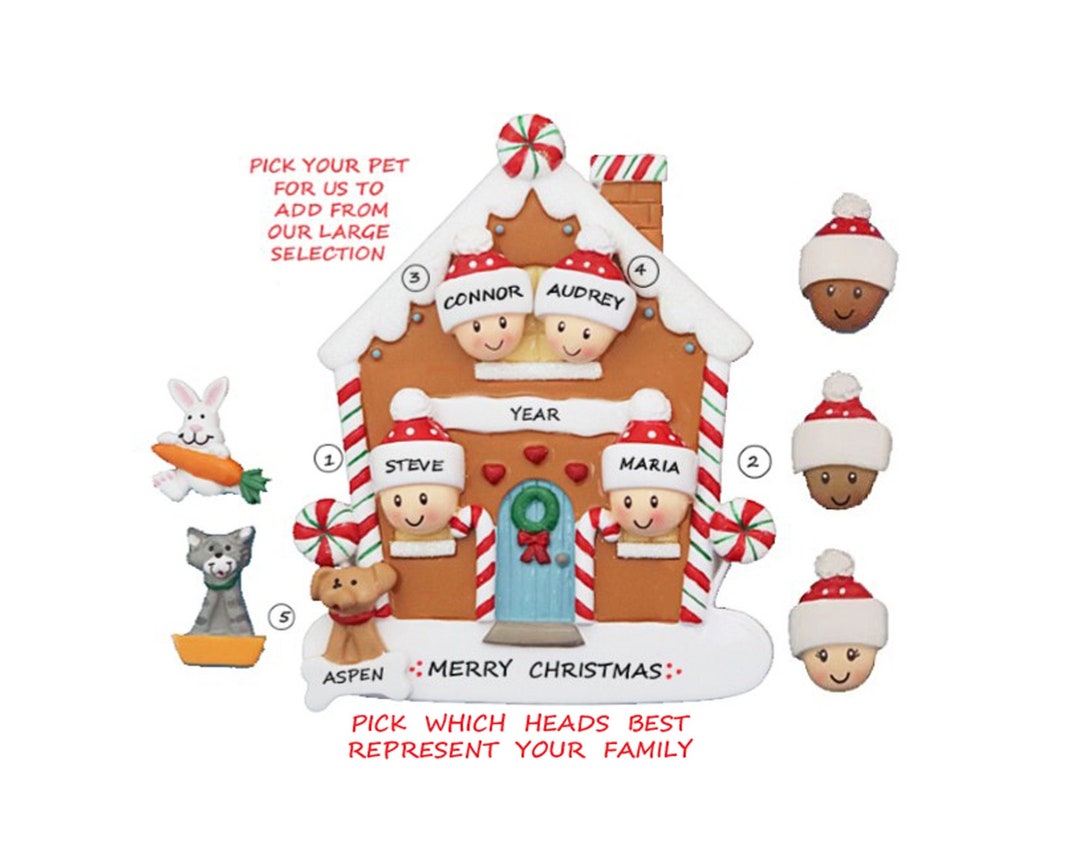 Cartoon Family And Pet Gingerbread Cookies - Personalized 2-Layered Wo – Wander Prints