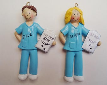 Veterinary Tech Ornament - Vet Tech Grad Ornament- Vet Tech Female Ornament - Vet Tech Male Ornament- Vet Tech Christmas Ornament