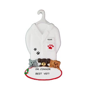 Best Veterinarian Personalized Christmas Ornament - Veterinarian Christmas Ornament -Personalized Vet Ornament