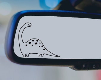 Dinosaur Mirror Decal, Rearview Mirror Car Decals For Women, Vinyl Decal, Gift For Her, Car Mirror Decal, Gift For Him, Brachiosaurus Gift
