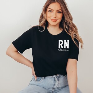 Personalized RN Nurse Shirt, Custom Nurse Name Shirts, Gift For RN Nurse, Registered Nurse Tee, RN Graduation Gift, Nurse Student Shirt
