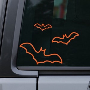 Bats Decal, Goth Car Accessories, Goth Decals, Spooky Car, Halloween Decal, Flying Bats Vinyl Decal, Car Stickers