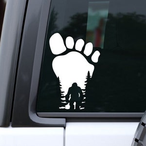 Big foot Decal, Sasquatch Decal, Bigfoot Sticker, Vinyl Decal, Hiking Car Decal, Hiking Gifts, Nature Window Decal, Laptop Sticker