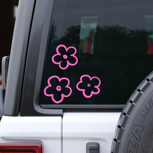 Cute Flower Decals, Car Decals For Women, Cute Car Stickers, Vinyl Decal, Flower Bumper Stickers, Daisy Window Decal, Aesthetic Flower Decal