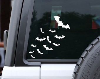 Bats Viny Decal, Spooky Stickers Car Decal, Flying Bats Window Sticker, Halloween Stickers, Laptop Decal, Goth Car Accessories, Goth Decal