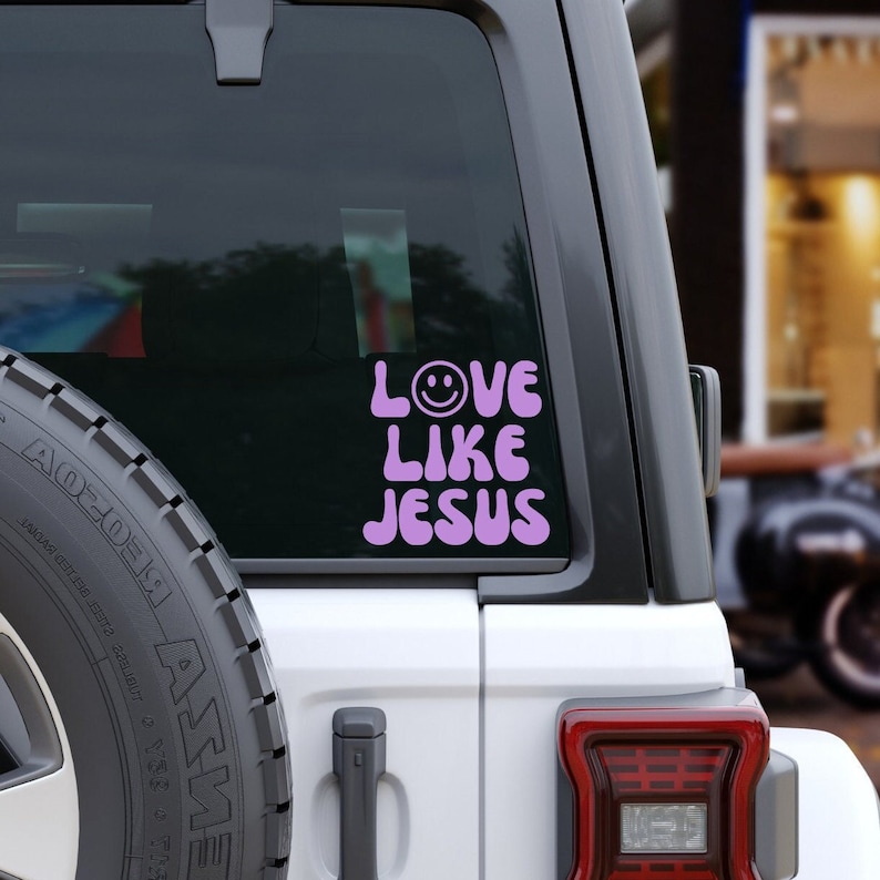 Love Like Jesus Car Decal Christian Car Sticker Religious Etsy