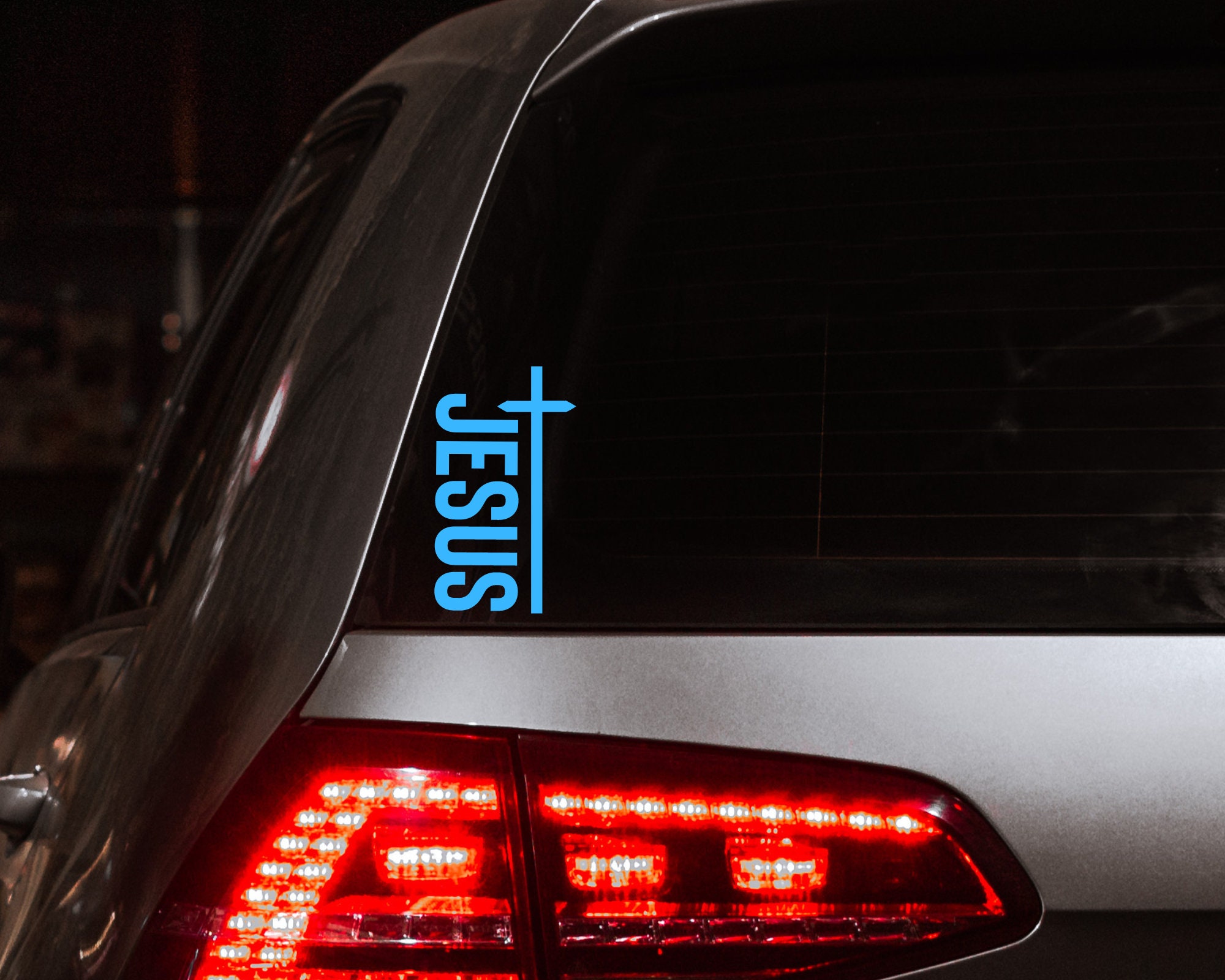 Jesus Cross Decal, Christian Vinyl Decal for Car, Jesus Sticker, Faith ...