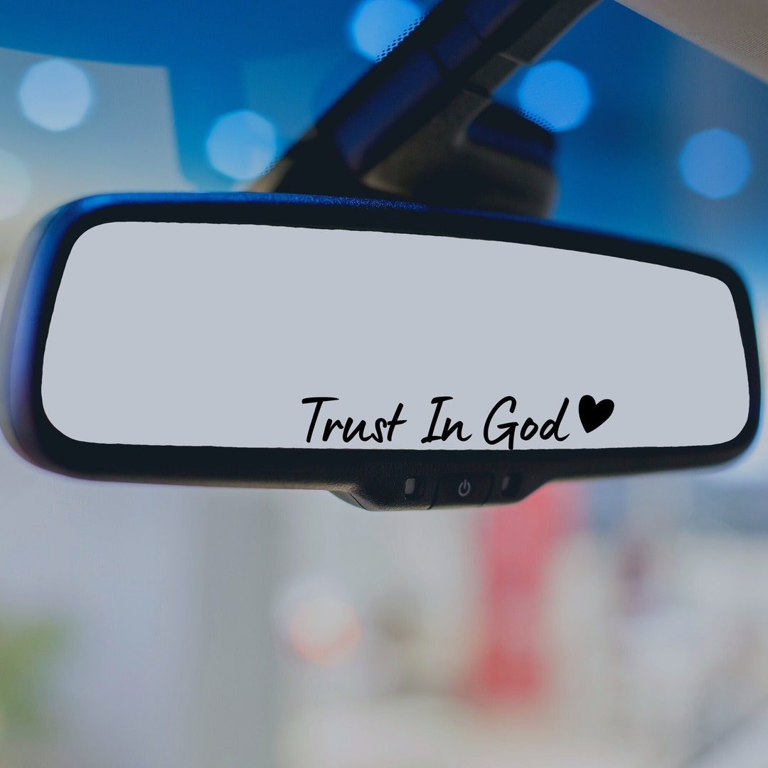 Trust in God Mirror Decal, Car Decals for Women, Faith Mirror Decal