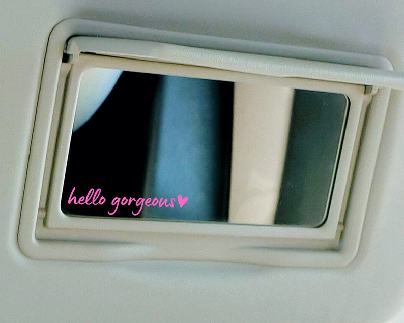 Hello Mirror Decal Rearview Mirror Car Decals for Etsy
