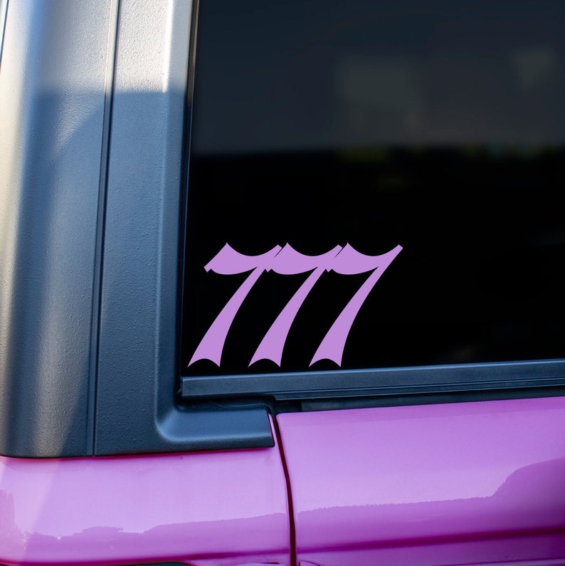 Angel Number Car Decal, Laptop Decal, Lucky Number Stickers, Spiritual ...