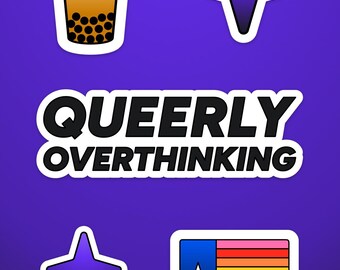 Hoja de pegatinas de Queerly Overthinking
