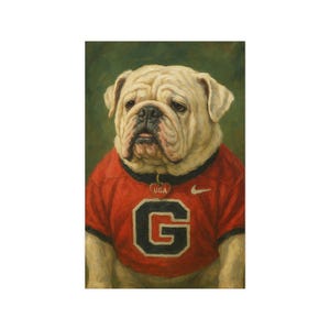 Pósteres verticales, arte mural de Bulldog de Georgia, impresiones mate horizontales, letrero decorativo para el hogar, regalo para fanáticos de los deportes universitarios, decoración de pared para dormitorio.