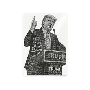 Trump Gloss Poster, Political Wall Art, Modern Home Decor, Unique Gift for Political Enthusiasts, Office Decor, Statement Piece