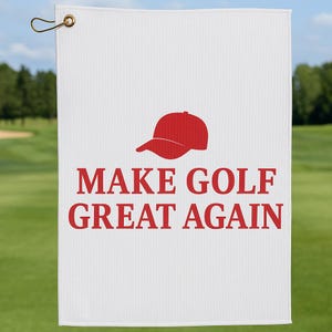 Golf Towels - Make Golf Great Again, Trump Funny Golf Gift MAGA, Golf Accessories, Golf Lover Gift, Golf Towel Set, Sports Towel