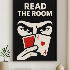Art mural poker, impression giclée d'art pour salle de poker, décoration Texas Holdem, affiche de casino, impression d'art de jeu de cartes