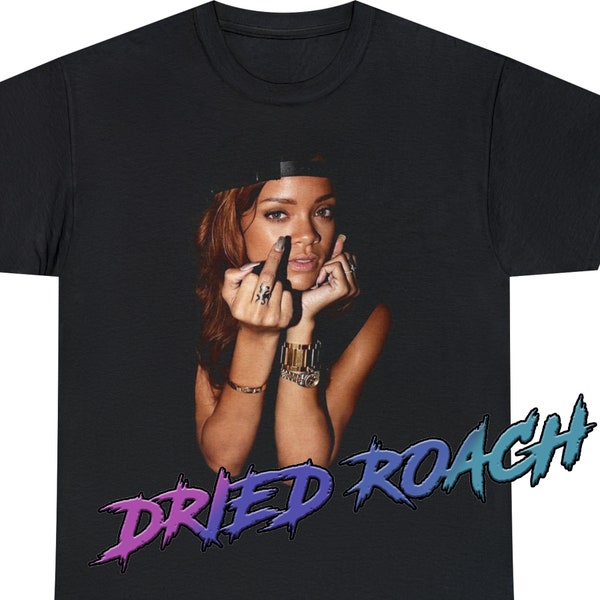 rihanna MIDDLE FINGER shirt - RIRI -  no fcks givin - island girl shirt unisex shirt