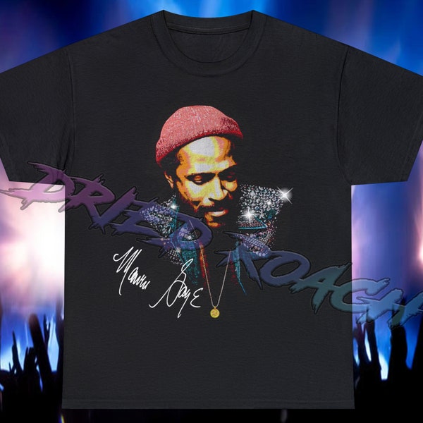 Marvin Gaye shirt - classic shirt - 80's style - black out shirt  - r&b shirt