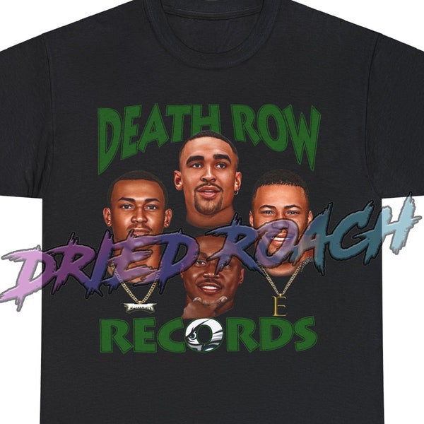 Eagles - deathrow -  bootleg style custom  - Jalen Hurts - DeVonta Smith - DeVonta Smith - saquon barkley  - philly football shirt