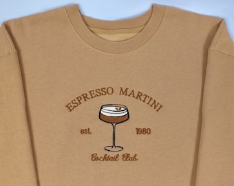 Espresso Martini Sweater Mother's Day Gift For Mom Embroidered Sweatshirt