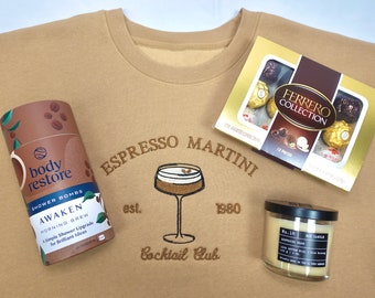 Mother's Day Gift Set | Gift for Coffee Lovers | Espresso Martini Sweatshirt | Mothers Day Gift Box | Mothers Day Gift Basket|Mom Gift Ideas