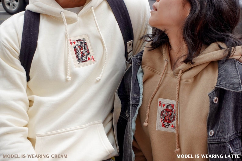 Matching Couples Embroidered Hoodie Couples Matching Shirts Gift Couple Set of 2 Gift For Him Aesthetic Gift for Lovers Couples Engagement