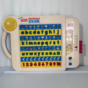 Vintage VTech Talking Little Smart Alphabet Desk Electronic Learning Toy 90s Nostalgia Preschool Educational STEM Activity Center Tested