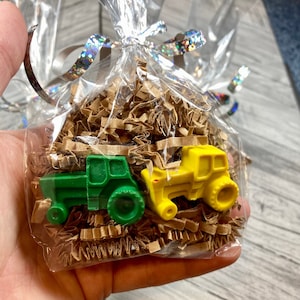 Tractor Birthday Crayons,Farm Birthday Favors,Deere,Birthday Party Bag Filler,Easter Basket,Gifts Under 5,Truck Crayons,Stocking Stuffer