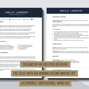 Executive Resume Template | Project Manager Resume Template| Account Executive Resume Template | Engineering Resume Template