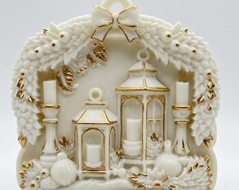 Christmas Ornament Silicone Mold: Lantern Candle Decor, Resin Jesmonite Plaster DIY (9 cm)