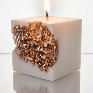 Geode Cube Silicone Mold | Druzy Crystal Effect, Resin Art, Candle Making, Modern Decor