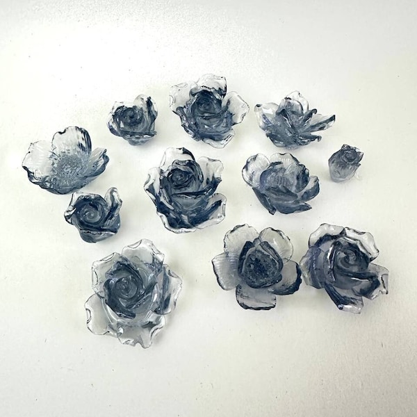 Large Floral Set 3D Silicone Resin Molds - 11 Unique Small Flower Designs, Perfect for DIY Epoxy Crafts, Ideal Gift for Resin Artists