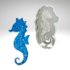 Ocean Creature Epoxy Druzy Mold for DIY Jewelry Making - Sea Horse Shape