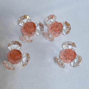 Crystal Rose Silicone Resin Molds - 4 Piece Set for Crafting