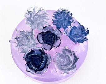 3D Floral Silicone Molds for Resin Crafts, Detailed Flower Designs