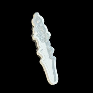 Small Christmas Tree Ornament Silicone Mold with Crystals - Icicle Shape for Resin Crafting