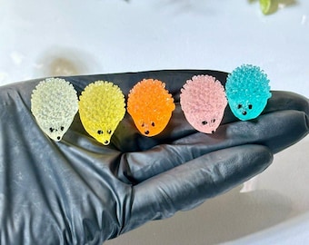 Hedgehog Silicone Mold: Mini Resin Figurines for Jesmonite, Plaster
