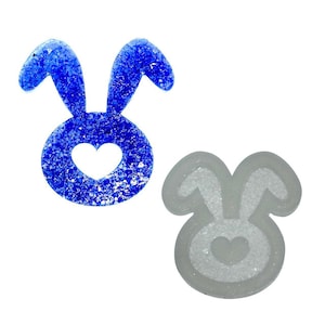 Silicone Mold for Rabbits with Crystals – Druzy Bunny Lantern Mold for Epoxy Resin and UV Crafts – Holiday Decoration and Handmade Gifts