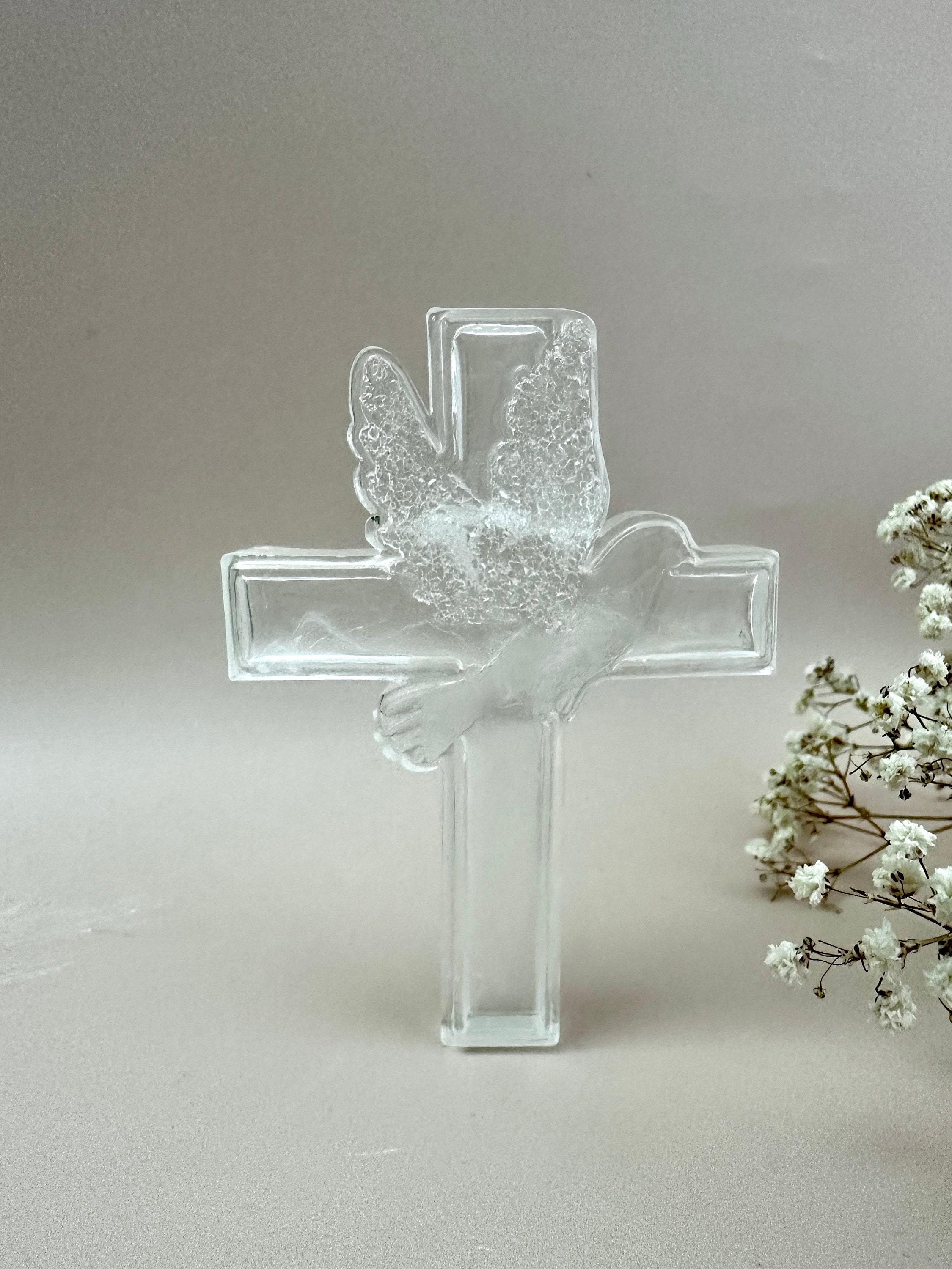 Kreuz mit Taube Silikonform - Religiöses Handwerk Werkzeug für DIY Projekte - Christliches Geschenk