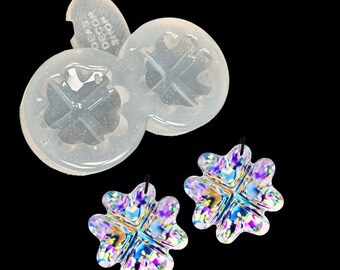 Crystal Clover Silicone Mold: Resin, Soap, Candle Making
