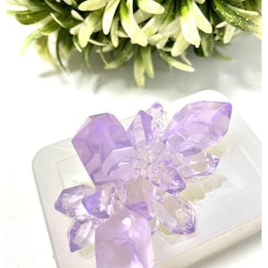 Unique Crystal Cluster Silicone Mold - Large Amethyst Resin Mold for Crafting