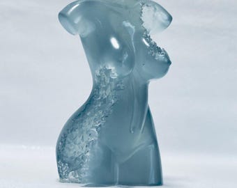 Geode Crystal Lady Body Candle Mold - DIY Silicone Mold for Soap, Resin Craft