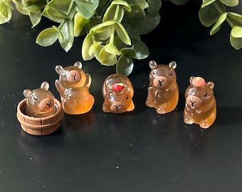 Capybara Silicone Mold: 3D Mini Figurines for Resin, Clay, Wax