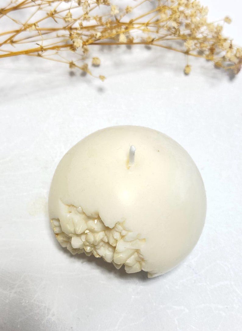 Molde de silicona para hacer esferas de vela de cristal para resina y geodas. imagen 5