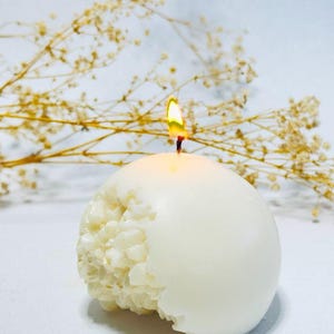 Molde de silicona para hacer esferas de vela de cristal para resina y geodas. imagen 6