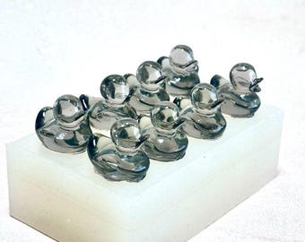 3D Duck Silicone Mold: Glossy Resin Casting, DIY Crafts (8-Piece)